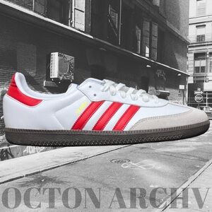 Size 13 - Adidas Samba OG 'White Scarlet' IG1025 Brand New